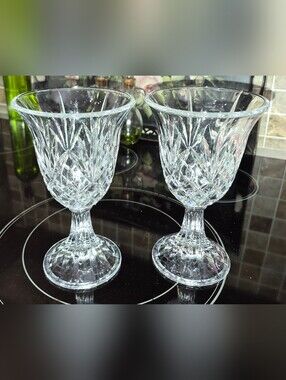 Vintage Godinger Lexington Crystal chalice-shaped Goblets